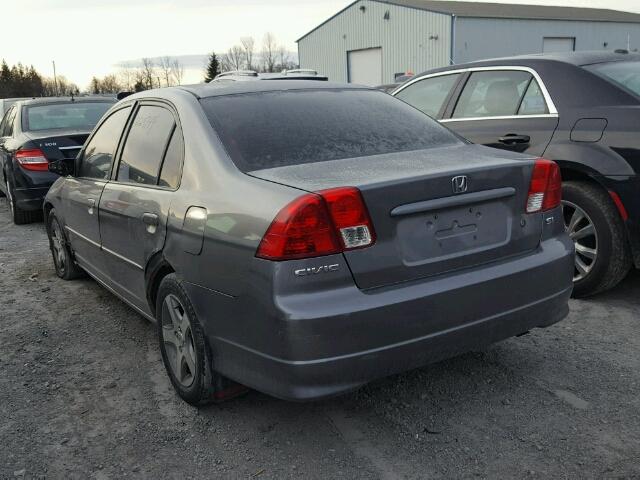 2HGES16834H907489 - 2004 HONDA CIVIC SI GRAY photo 3