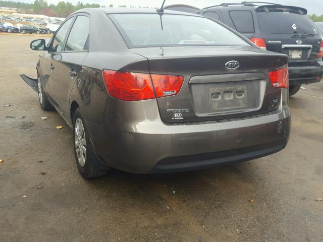 KNAFU4A29B5358979 - 2011 KIA FORTE EX GRAY photo 3