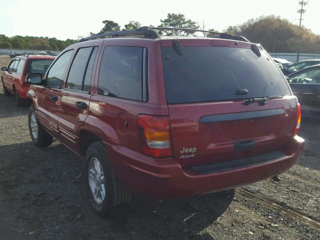 1J4GW48S94C357735 - 2004 JEEP GRAND CHER RED photo 3