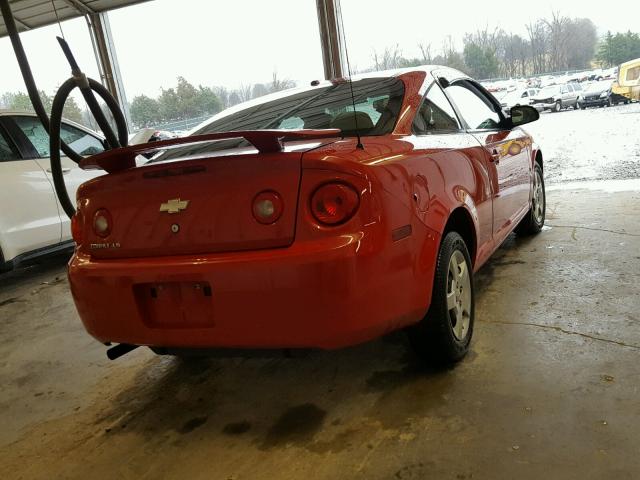 1G1AK18F187265793 - 2008 CHEVROLET COBALT LS RED photo 4