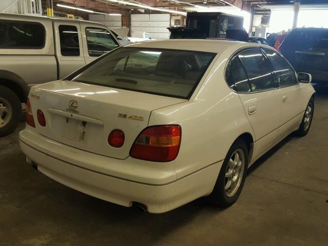 JT8BH68X7X0016162 - 1999 LEXUS GS 400 WHITE photo 4