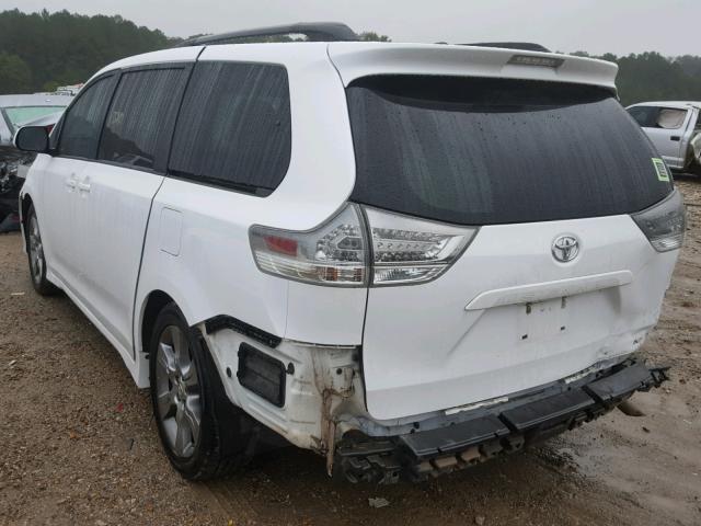 5TDXK3DC7CS245698 - 2012 TOYOTA SIENNA SPO WHITE photo 3