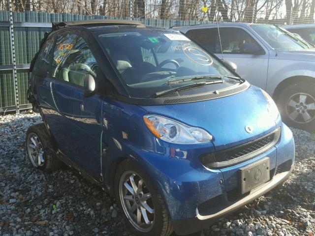 WMEEK31X38K184459 - 2008 SMART FORTWO PAS BLUE photo 1