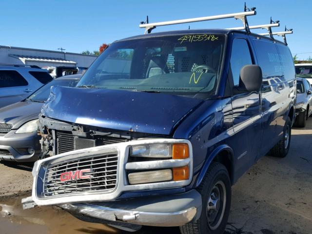 1GTHG35R5Y1232851 - 2000 GMC SAVANA G35 BLUE photo 2