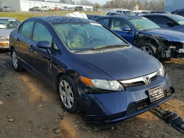 2HGFA16537H509149 - 2007 HONDA CIVIC LX BLUE photo 1