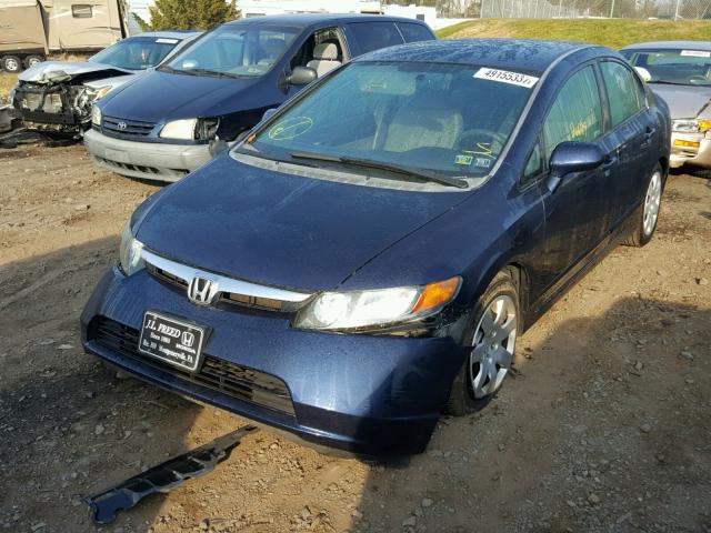 2HGFA16537H509149 - 2007 HONDA CIVIC LX BLUE photo 2