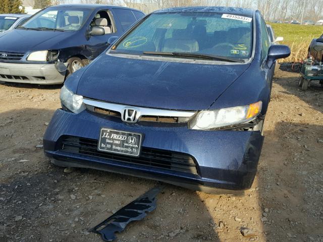 2HGFA16537H509149 - 2007 HONDA CIVIC LX BLUE photo 9