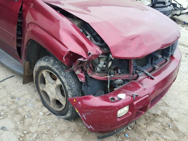 1GNES16S666143501 - 2006 CHEVROLET TRAILBLAZE BURGUNDY photo 9