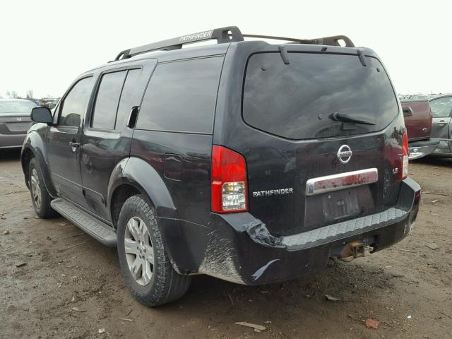 5N1AR18W86C660394 - 2006 NISSAN PATHFINDER BLACK photo 3