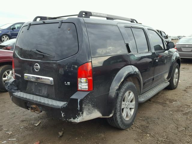 5N1AR18W86C660394 - 2006 NISSAN PATHFINDER BLACK photo 4