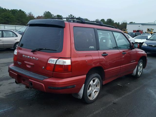 JF1SF65631H765610 - 2001 SUBARU FORESTER S RED photo 4