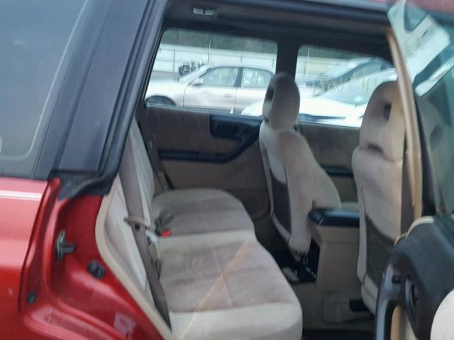 JF1SF65631H765610 - 2001 SUBARU FORESTER S წითელი ფოტო 6