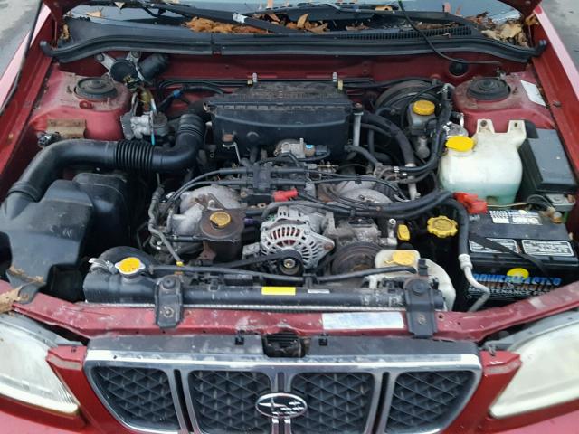 JF1SF65631H765610 - 2001 SUBARU FORESTER S წითელი ფოტო 7