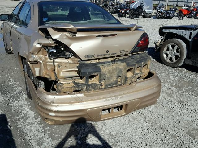 1G2NF52F72C109273 - 2002 PONTIAC GRAND AM S თაფლისფერი ფოტო 9