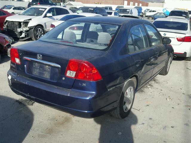 JHMES16523S003367 - 2003 HONDA CIVIC LX BLUE photo 4