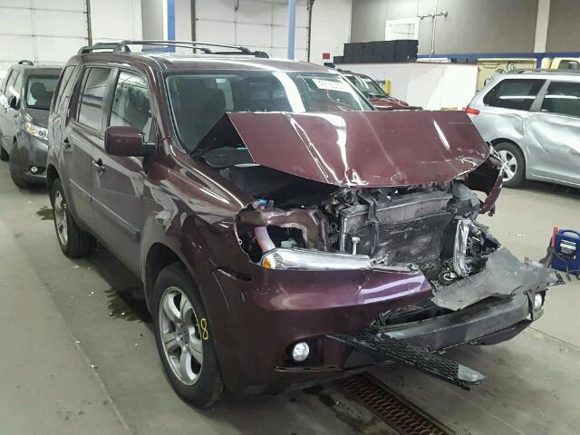 5FNYF4H60DB033427 - 2013 HONDA PILOT EXL MAROON photo 1