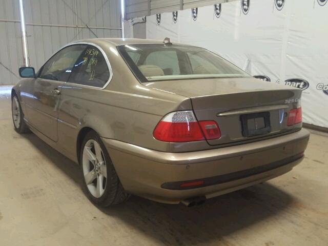 WBABD33425PL08568 - 2005 BMW 325 CI GOLD photo 3