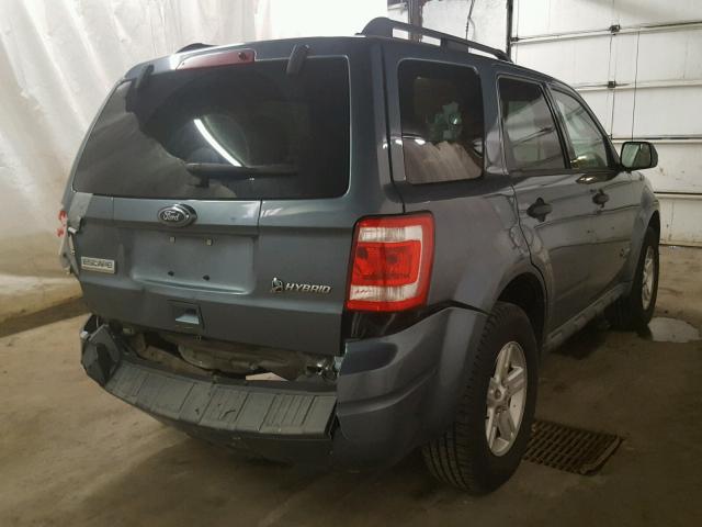 1FMCU4K36AKC06912 - 2010 FORD ESCAPE HYB BLUE photo 4