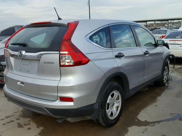 3CZRM3H31FG710258 - 2015 HONDA CR-V LX GRAY photo 4