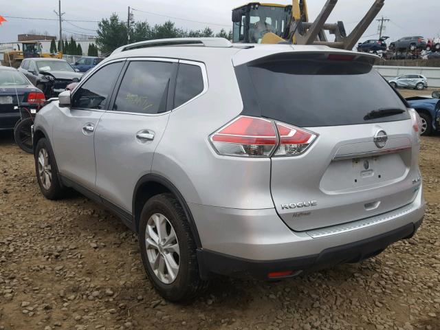 5N1AT2MV3EC873756 - 2014 NISSAN ROGUE S SILVER photo 3