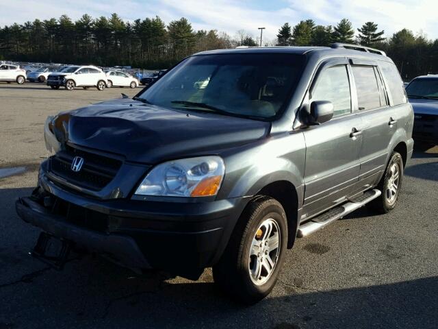 2HKYF18745H520883 - 2005 HONDA PILOT EXL CHARCOAL photo 2