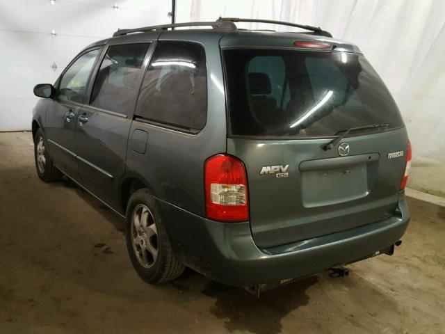 JM3LW28G9Y0158719 - 2000 MAZDA MPV WAGON GREEN photo 3