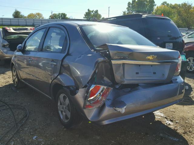 KL1TD56E19B600181 - 2009 CHEVROLET AVEO LS GRAY photo 3