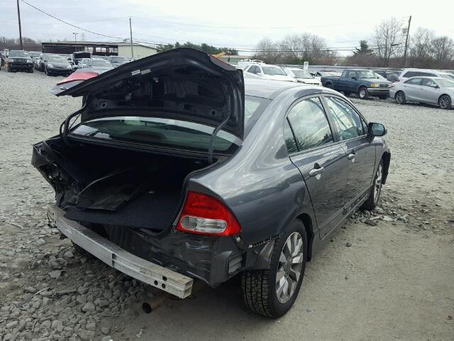 2HGFA16849H306185 - 2009 HONDA CIVIC EX GRAY photo 4