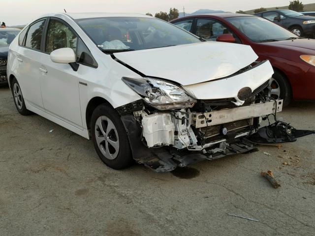 JTDKN3DU3E0360265 - 2014 TOYOTA PRIUS WHITE photo 1