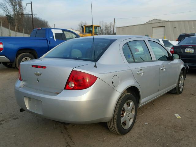 1G1AL55F677399173 - 2007 CHEVROLET COBALT LT SILVER photo 4