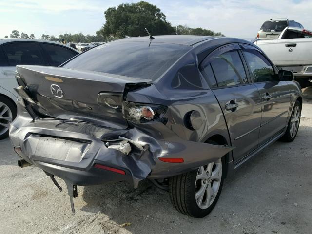 JM1BK323481821863 - 2008 MAZDA 3 S GRAY photo 4