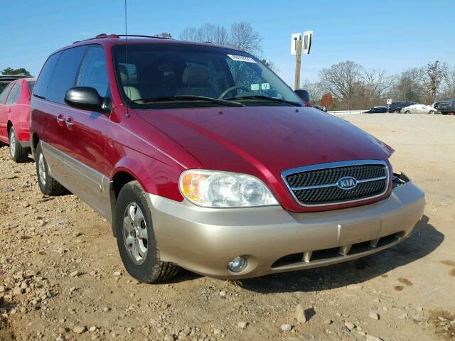 KNDUP132556684256 - 2005 KIA SEDONA EX RED photo 1