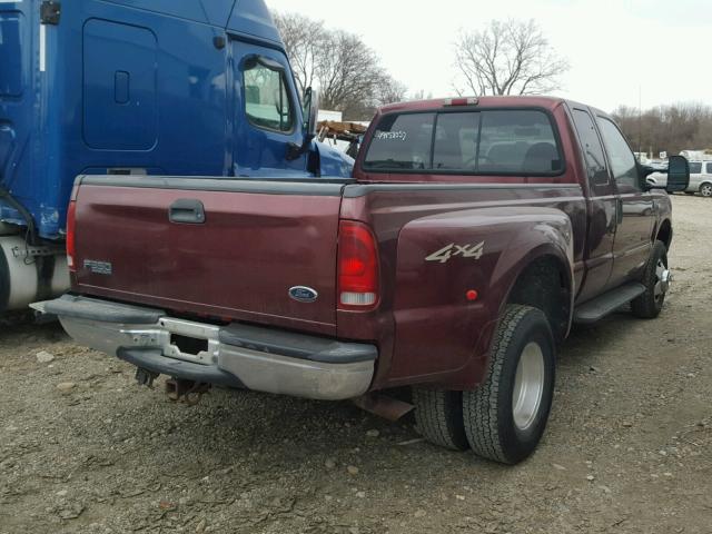 1FTWX33F9YEC16712 - 2000 FORD F350 SUPER RED photo 4