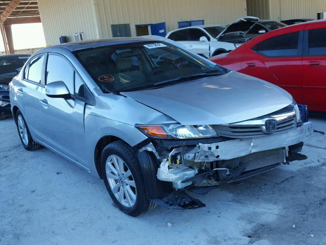 2HGFB2F86CH557039 - 2012 HONDA CIVIC EX SILVER photo 1