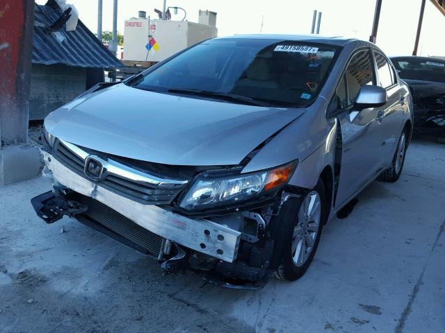 2HGFB2F86CH557039 - 2012 HONDA CIVIC EX SILVER photo 2