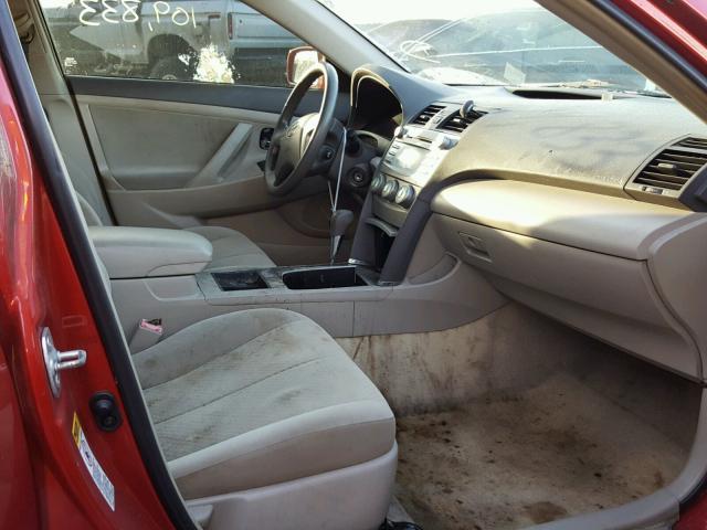 4T1BE46K59U398530 - 2009 TOYOTA CAMRY BASE RED photo 5