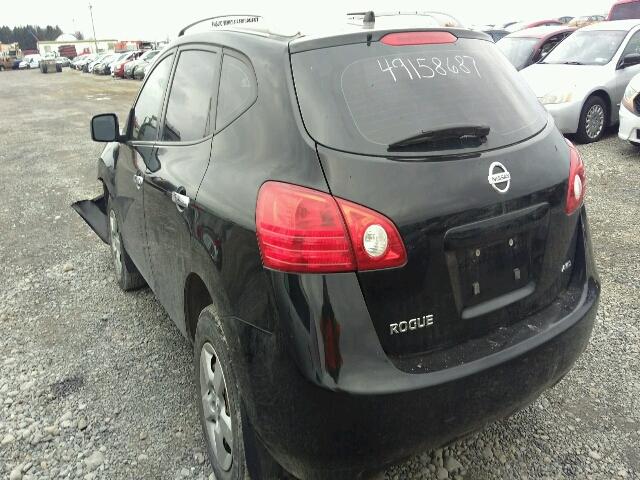 JN8AS5MV1AW144628 - 2010 NISSAN ROGUE S BLACK photo 3