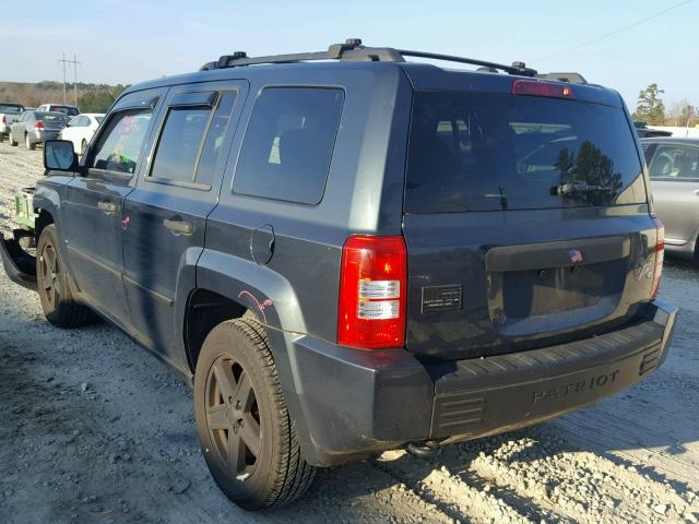 1J8FF48W08D537280 - 2008 JEEP PATRIOT LI GRAY photo 3