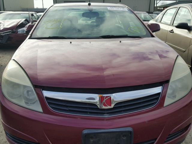 1G8ZS57NX7F139876 - 2007 SATURN AURA XE RED photo 9