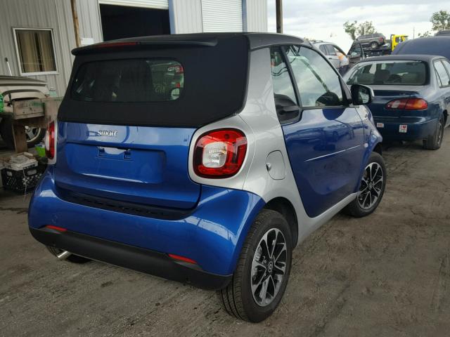 WMEFK5DA0HK116126 - 2017 SMART FORTWO CAB BLUE photo 4