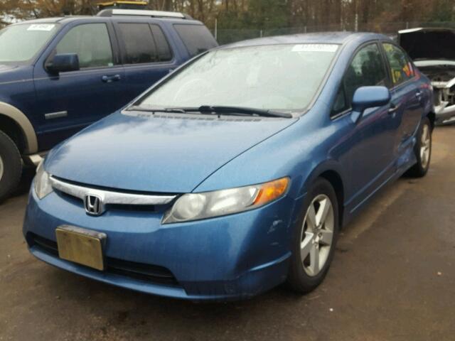 1HGFA15867L140110 - 2007 HONDA CIVIC EX BLUE photo 2