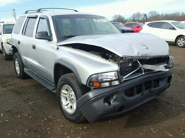 1D4HS38N73F533000 - 2003 DODGE DURANGO SP SILVER photo 1