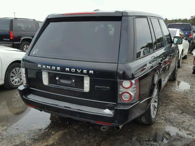 SALMP1E48BA333339 - 2011 LAND ROVER RANGE ROVE BLACK photo 4