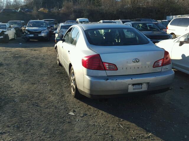 JNKCV51E64M609824 - 2004 INFINITI G35 SILVER photo 3