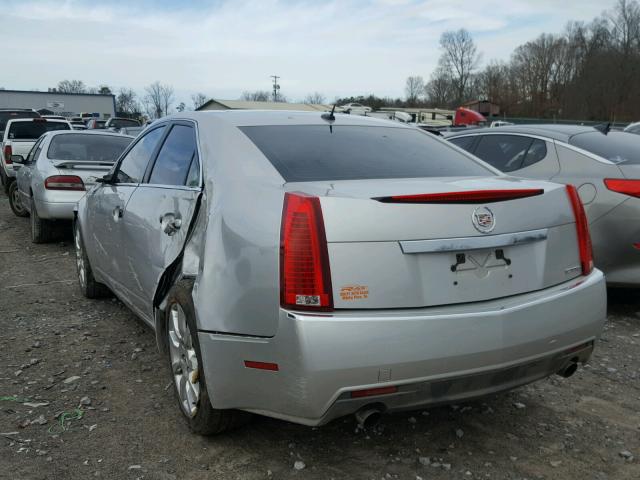 1G6DF577280131865 - 2008 CADILLAC CTS SILVER photo 3