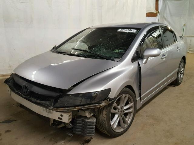 2HGFA16599H362175 - 2009 HONDA CIVIC LX SILVER photo 2