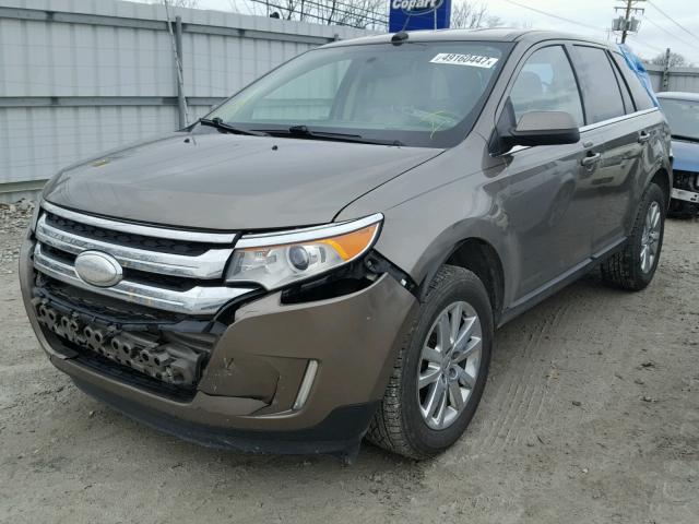 2FMDK3KCXCBA36815 - 2012 FORD EDGE LIMIT BROWN photo 2