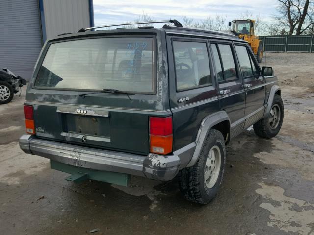 1J4FJ58S8ML603254 - 1991 JEEP CHEROKEE L GREEN photo 4