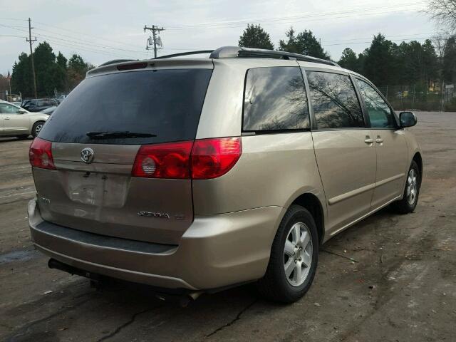 5TDZK23C67S036589 - 2007 TOYOTA SIENNA CE GOLD photo 4