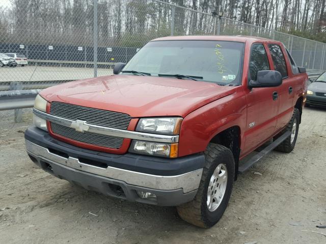 3GNEK13T53G282722 - 2003 CHEVROLET AVALANCHE ORANGE photo 2